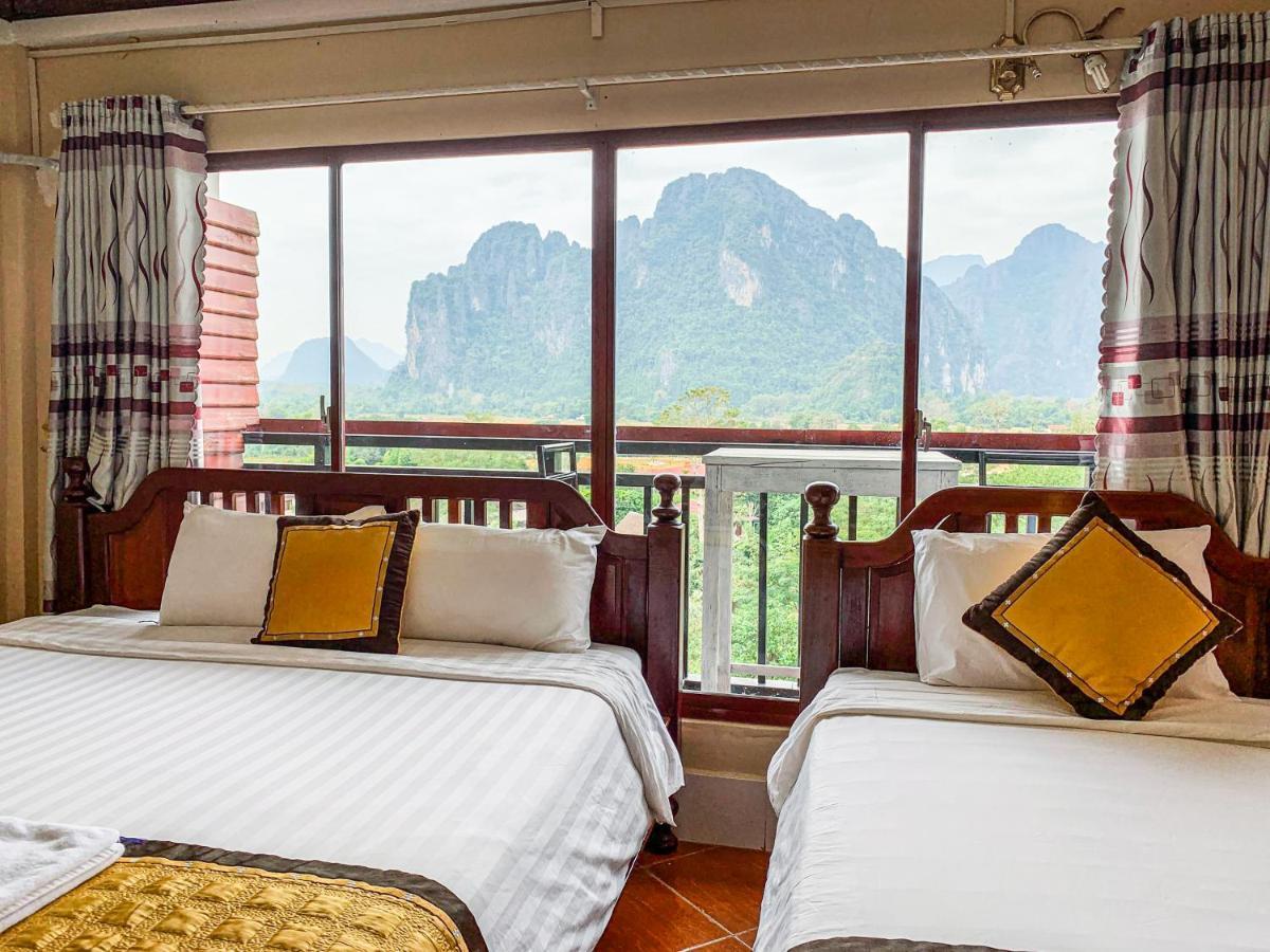 Bountang Mountain View Riverside Hotel Vang Vieng Eksteriør billede